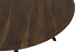 ROUND TABLE ACACIA WOOD BLACK LEGS       - DINING TABLES